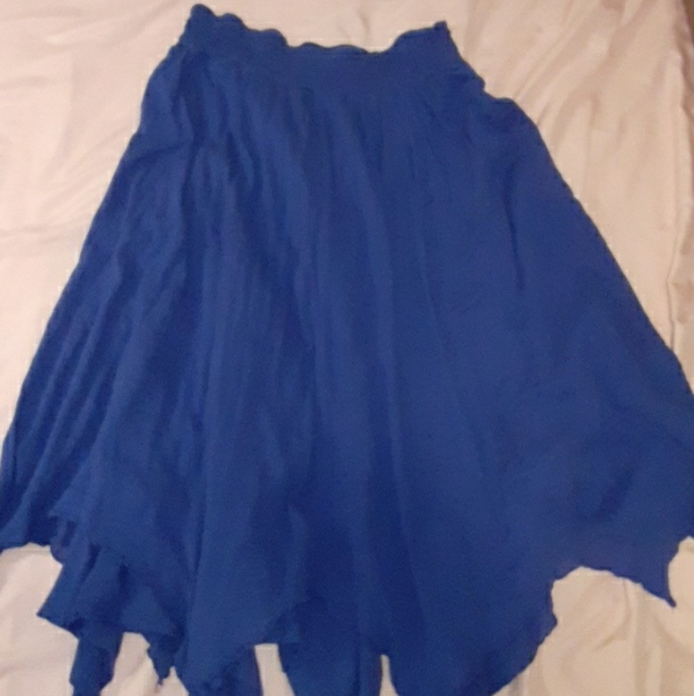Royal Blue Handerkerchief Skirt
